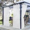 PONY DANCE Tenda da Sole per Esterno con Anelli - 2 Pezzi 137x213 CM Tende per Balcone Tende da Esterno Tende Trasparenti Tenda Gazebo Idrorepellente per Porta, Bianche