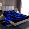 Loussiesd Set di lenzuola di San Valentino con stampa 3D blu rosa floreale lenzuola fiore rosa fiori set di biancheria da letto di lusso con 1 federa 3 pezzi biancheria da letto singolo