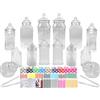 Truly Sweet Candy Kit Barattoli 14 Strisce Inossidabile Polietilene tereftalato (Pet), plastica per Uso Alimentare Acciaio Inox Carta, Borse a Righe Rosa Candy, Taglia Unica