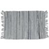 Casatessile Stuoia Tappeto Multiuso con Frange PEZZOTTO Tappeto Bagno, Cucina,scendiletto Camera duoble Face - Grigio, 140 cm.