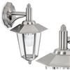 hofstein Lampada da parete da esterno Mosca, lampada da parete moderna verso il basso in metallo e vetro in acciaio inox, E27, lampada da esterno IP44 per terrazza e cortile, senza lampadina/e