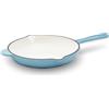 Lätt Home Padella Skillet in Ghisa Smaltata Azzurra con Beccuccio 22cm. Cast Iron Skillet Antigraffi Idonea per Piani Cottura a Induzione, Gas, Elettrico e Forno. Padella per Frittata, Risotti...