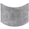 fluffy® Tappeto da bagno in microfibra per docce semicircolare, con fondo antiscivolo (Piccola Curva | Raggio Doccia 55 cm, Grigio)