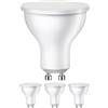 ledscom.de 4 lampadine LED GU10, PAR16, bianco caldo (2700 K), 7 W, 630lm, 103°, opaco