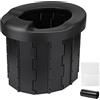 Onezebra Toilette Portatile per attività all'aperto, pieghevole, per donne e uomini, Mobile WC con sacchetti di plastica usa e getta da Campeggio, Escursionismo, Lunghi Viaggi, Ingorghi stradali, Anziani Nero
