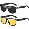 Hifot Occhiali da sole polarizzati da uomo e da donna, 3 paia, occhiali da sole per ciclismo, guida, pesca, occhiali da sole sportivi per donne, corsa, baseball, tennis, golf, giallo e nero.