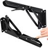 Aloskart 30cm Staffe Pieghevoli per Mensole Pesanti, Reggimensola Pieghevole 300 mm, 2 Mensola Richiudibile a Muro, Supporto Mensola da Muro per Garage, Cucina, Ufficio, Tavolo, Parete ( 30 cm )