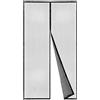 BricoShopping® Zanzariera Magnetica Tenda REGOLABILE con MAGNETE CONTINUO calamita interna Per Balcone E Porta Fissaggio Rapido Su Finestre Balconi In Legno Alluminio (120 Nero)