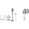 Kenwood Frullatore ad Immersione HBM40.302WH, Sistema TriBlade con 3 Lame, 1 Velocità+Turbo & HMP30.A0SI Batteur a main 450W 5 vitesses + Turbo - fouet - pétrin - corps plastique silver
