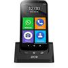 SPC Zeus 4G Pro + Coque | Smartphone Anziani Icone Grandi, Pulsante SOS, Configurazione remota | Android 11, 4GB RAM, 64GB ROM | 13MP, Base Ricarica, Nero