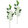 Flair Flower Fiore artificiale, fioriere artificiali, fiori artificiali, fiori artificiali, fiori decorativi, bouquet, fiori decorativi, set da 2 pezzi, bianco