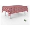 ECOMMERC3 | Tovaglia antimacchia Vichy per tavolo rotondo, misura 140 cm | Tovaglia resinata antimacchia, ultra morbida, impermeabile, Vichy Rosso