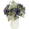 Flair Flower Bouquet di ortensie in vaso, bouquet di ortensie artificiali, bouquet di fiori artificiali, bouquet, fiori di seta, bouquet, decorazione da tavolo, viola