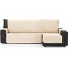 ECOMMERC3 | Copridivano Chaise Long 200 cm convalidato per Chaise Long Braccio destro e sinistro - Copridivano a chaise longue, regolabile, colore: Beige