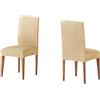 ECOMMERC3 | Confezione da 2 fodere per schienale elastiche ed extra morbide colore beige - 2 fodere schienale regolabili 100% made in Spain
