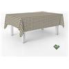 ECOMMERC3 | Tovaglia Vichy antimacchia per tavolo rettangolare dimensioni 180x140 cm | Tovaglia resinata antimacchia, ultra morbida, impermeabile, Vichy Cuoio
