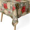 ECOMMERC3 Tovaglia natalizia antimacchia cotone rettangolare 100x140 Nadal | Per il tavolino della cucina a dicembre, cotone resinato antimacchia, tatto tessuto, lavabile a freddo