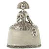 DRW Figura di una Menina in Resina in Argento e Bianco 11x5,5x15,5cm