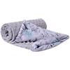 Medi Partners Coperta per Neonata Copertina Neonato per lettino - 100% Cotone 75x100cm naturale Blanket Neonati Invernale Estate Bifacciale Carrozzina Bambino (Fiore Grigio Con Minky)