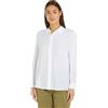 Tommy Hilfiger Fluid Vis Crepe Regular Shirt LS WW0WW40535 Camicie Casual, Bianco (TH Optic White), 44 Donna
