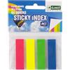 D.RECT 140 Pezzi Segnapagina Adesivi - Strisce Adesive per Indice, per Testo, Ideali per ufficio, Scuola e Casa - Pellicola PET 12x43mm 4x35 Pezzi