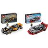 LEGO Speed Champions Monoposto da Corsa McLaren Formula 1 2023, Macchina Giocattolo F1 & Speed Champions Auto da Corsa Audi S1 E-Tron Quattro, Modellino da Costruire di Macchina