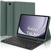 IVEOPPE Tastiera Samsung Galaxy Tab A9 Plus 11, Cover Tastiera Italiano Bluetooth Rimovibile per Samsung Galaxy Tab A9+ 2023 11 Pollici SM-X210/X216/X218, Verde scuro