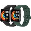 MIJOBS 2 Cinturini Compatibili con Redmi Watch 2 Lite & POCO Watch Cinturino in Silicone Braccialetti Sportivi Bracciale Impermeabile Cinturino di Ricambio per Xiaomi Redmi Watch 2 Lite Braccialetto