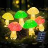 Ninonly Luce Solare da Giardino, 8 Modalità Luci Solari Forma di Fungo, Lampade Solari Fungo, Luci Solari Led Decorazioni per Giardino Patio Cortile Balcone