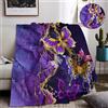 IUNTWEIE Coperta di farfalla coccolosa 130x150, morbida coperta di flanella rosa viola fiore gettare coperta modello farfalla, coperta farfalla viola per i bambini (B, 130x150cm)