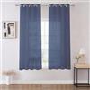 Joydeco Tende Camera da Letto 2 Pezzi, Bianche Tende per Interni Moderne Trasparenti in Voile per Casa Finestre Soggiorno Eleganti (Blu Reale, 2xL140xA160)