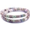 NILUXE DESIGN - Bracciale surfista fatto a mano strisce di cotone - Bracciale surf boho surfer - Bracciale uomo stile bohemio. Bracciale surf doppia striscia - Bracciale uomo donna(Crema)