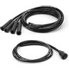 Bnineteenteam Cavo di Accensione, Cavo per Candela 8 Mm, Lunghezza 1 M, Set di Cavi per Candele di Accensione Stabile Ad Alta Efficienza per Auto D'epoca a 4 Cilindri (Nero)