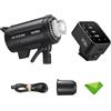 Godox DP400III Flash stroboscopico da 400 W + trigger X3C per Canon GN87 0,1-1 S Tempo di riciclo, durata flash 1/2000-1/800 s, sistema 2,4 G X CCT 5600 ± 200 K Bowens Mount Monoluce