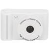 Jectse Fotocamera Digitale 1080P, Videocamera Digitale Portatile Piccola e Compatta Zoom Digitale 8X Ricaricabile in ABS per la Registrazione (WHITE)