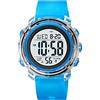 Gosasa Sport all'aria aperta Donne Orologi Moda Signore Casual Orologio Calendario Settimana Display Allarme Impermeabile Cinturino In Gomma LED Orologio Digitale, X-blu., Sport