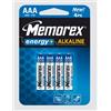 Glowster Memorex - Batterie alcaline AAA, confezione da 4