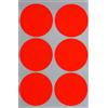Royal Green Adesivi Rotondi Rosso Fluorescente Multiuso 50mm - Bollini Colorati Scrivibili 5cm - Etichette per Bambini, Scuola, Casa, Ufficio, Lavoro, Organizzazione, Archivio - Confezione da 72 Pezzi