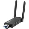 Lanko Chip Scheda di Rete Wireless Adattatore WiFi USB Dual Band 2.4G/5G 1300MbpsUSB Dongle WiFi Ricevitore Antenna USB 3.0 Modulo WiFi Scheda di Rete per PC