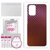 apgo BACK SKIN Film Pellicola protettiva Protezione Posteriore per Xiaomi Redmi Note 10s, skin sticker film foil vinyl Cammaleonte di carbonio CAKA5