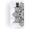 HopMore Marmo Cover per Samsung Galaxy A6 Plus 2018 Silicone Morbido Disegni Marble Bianca Custodia Creativa Belle Antiurto Case Morbide Gomma Protettiva Caso Molle - Mandala Nera