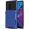 LMEIL Custodia per porta carte a portafoglio scorrevole per Samsung Galaxy S21 S20 Ultra S20 FE Note 20 Ultra 9 10Pro S8S9 S10 Plus S10E Cover,Blu,per Galaxy S20 Ultra