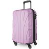 SUITLINE - Valigia media rigida leggera bagagli da stiva espandibile, 66 cm, 68 litri, Lilla