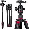 AFAITH Concept Treppiede per Fotocamera, Alluminio Monopiede Treppiedi Reflex, 360°Testa Sfera, 1/4" Piastra Sgancio Rapido, Borsa Trasporto, per Canon Nikon Sony Panasonic Fujifilm Camara DSLR e DV
