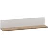 Schildmeyer Mensola in legno bianco opaco rovere decorazione casa rustica, 80 x 17,3 x 15,7 cm