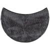 fluffy® Tappeto da bagno in microfibra per docce semicircolare, con fondo antiscivolo (Falce | Raggio Doccia 55 cm, Antracite)