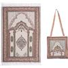 Hitopin Tappeto di Preghiera Musulmana, Tappeto da Preghiera Musulmano, Tappeto di Preghiera Musulmana con Con Borse Squisite, Tappeto di Preghiera Ramadan, Squisite Ramadan Gift