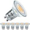 EACLL Lampadine LED GU10 3.5W Luce Bianco Caldo Equivalente a Alogena 50W, Confezione da 6, 385lm 2700K Faretti AC 230V senza Sfarfallio 360°, Angolo a Fascio 38° Spot, Non Dimmerabile Riflettore