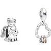 Pandora Ciondolo a forma di angelo dell'amore, in argento Sterling con zirconi, compatibile Moments, SET798413C00+787247NLCMX