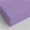SpazioTessile Lenzuolo Sotto Con Angoli 140x190 o 140x200+H 25,30,35 cm Matrimoniale Francese 100% Cotone (140x190+Angolo H25, Lilla)